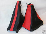 FITS FIAT COUPE GEAR & HANDBRAKE REAL LEATHER GAITER CUSTOM NEW MADE IN UK