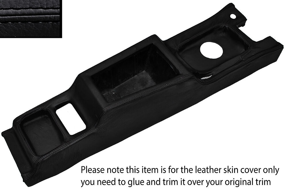 BLACK STITCH CENTER CONSOLE LEATHER SKIN COVER FITS RELIANT SCIMITAR CUSTOM NEW