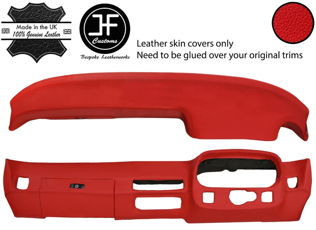 RED DASH DASHBOARD REAL LEATHER COVER FOR PORSCHE 924 75-88 944 81-85 JF1