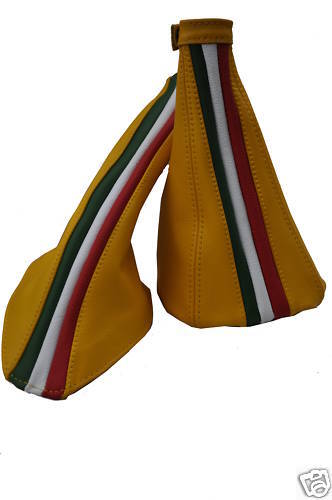 FITS FIAT COUPE GEAR HANDBRAKE LEATHER SET FLAG 95-01 CUSTOM NEW MADE IN UK