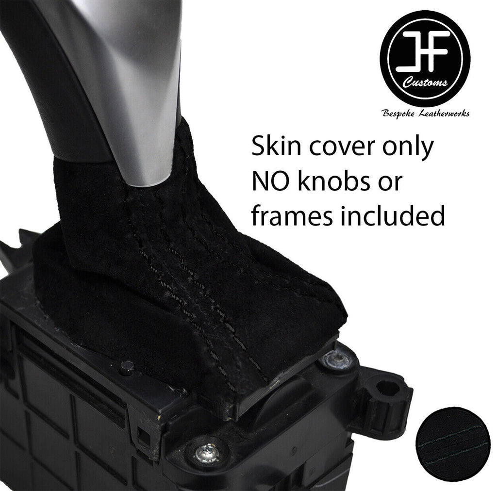 BLACK STITCH REAL SUEDE AUTOMATIC GEAR GAITER FOR BMW X6 2015-2018 CUSTOM NEW