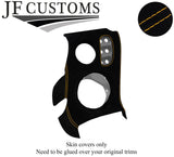 YELLOW STITCH SUEDE 2X SPEAKER VENT DASH SILL COVERS FOR LOTUS ELISE S2 01-06