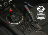 SILVER STITCH FOR MAZDA MX5 MK3 2005-2012 GENUINE LEATHER GEAR HANDBRAKE GAITER