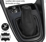 BLACK STITCH TOP GRAIN LEATHER MANUAL GEAR GAITER FITS HYUNDAI MATRIX 2001-2009