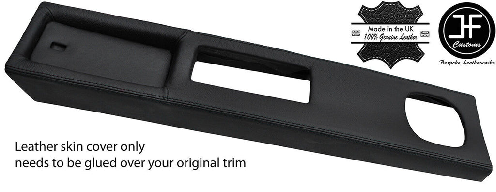 BLACK STITCHING CENTER CONSOLE LEATHER COVER FOR LANCIA MONTECARLO SCORPION