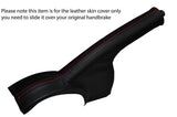 RED STITCHING LEATHER SKIN HANDBRAKE GAITER FITS NISSAN X-TRAIL T31 2008-2014