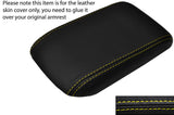 YELLOW STITCHING LEATHER ARMREST SKIN COVER FITS HONDA PRELUDE MK5 MK V 97-01