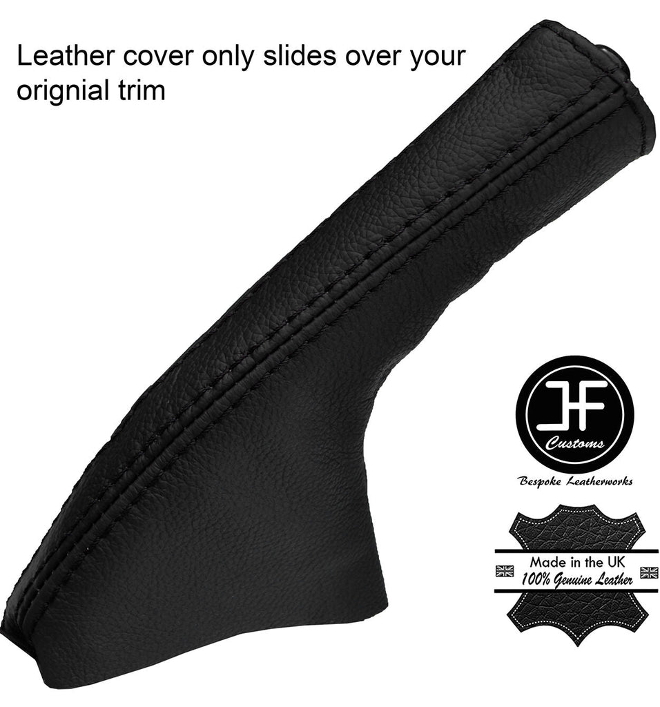 BLACK & BLACK TOP GRAIN LEATHER HANDBRAKE GAITER FITS TOYOTA MR2 MK1 AW11 84-89