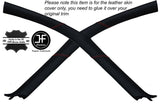 RED STITCHING 2X A PILLARS LEATHER SKIN COVERS FITS HYUNDAI COUPE 2002-2009