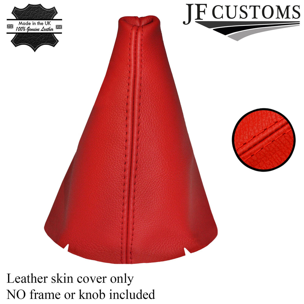 RED LEATHER FITS FORD FIESTA MK7 2008-2013 GEAR STICK GAITER COVER NEW