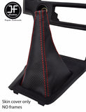 RED STITCHING CARBON FIBRE VINYL SHIFT BOOT FOR TOYOTA SUPRA MK3 1986-1993
