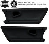 BLACK BLACK 2X DOOR CARD TRIM LEATHER COVERS FITS SMART ROADSTER 452 03-05 JF1