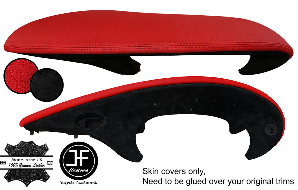 RED LEATHER+SUEDE DASH SPEEDO INSTRUMENT POD COVER FOR PORSCHE CARRERA 996