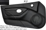 BLACK STITCH 2X FULL DOOR CARD TRIM LEATHER SKIN COVERS FITS MG MGTF MK2 00-06