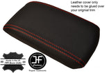 RED STITCHING ARMREST LID LEATHER COVER FITS PEUGEOT 308 2013-2017 CUSTOM NEW
