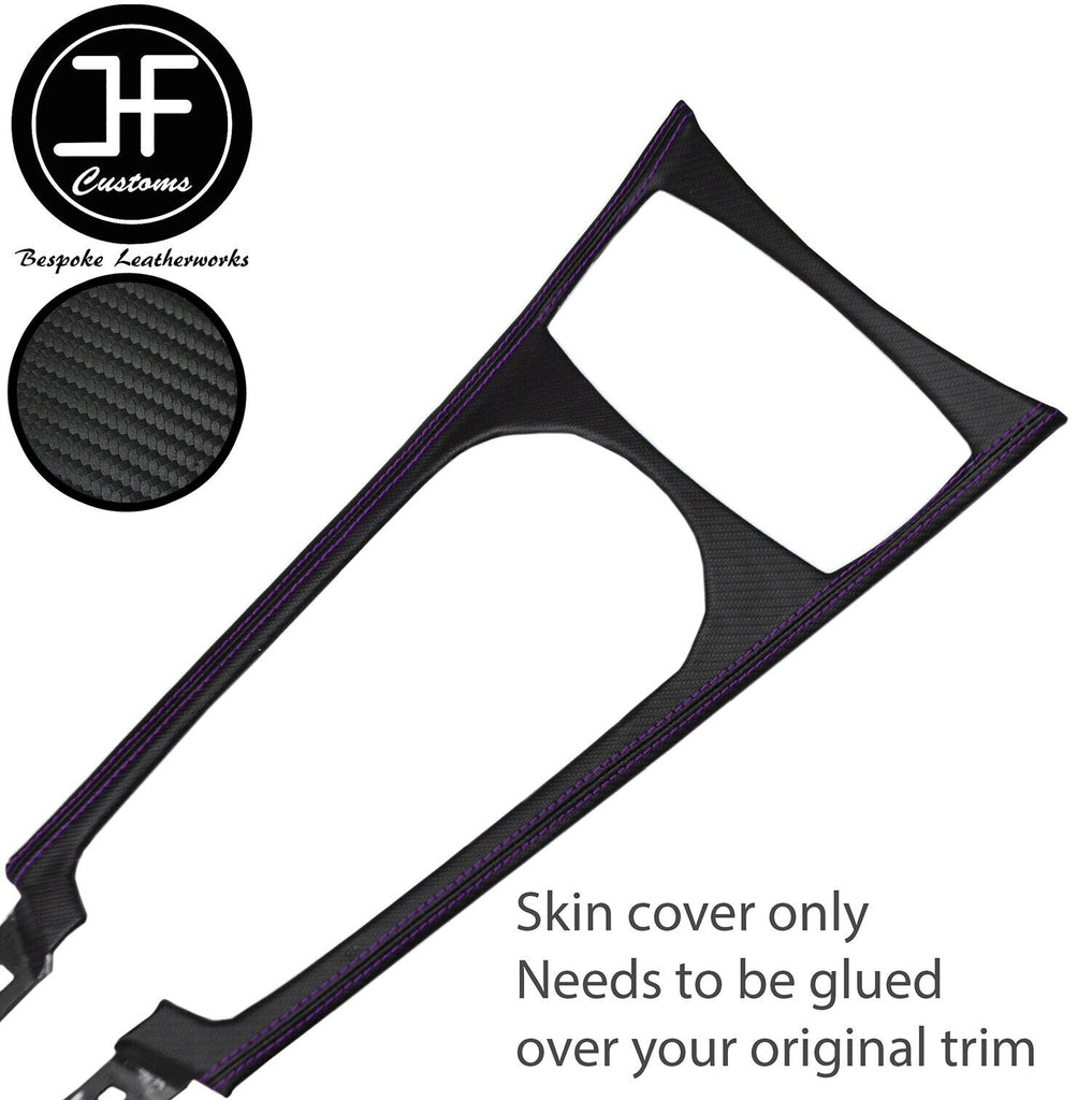 PURPLE STITCH CENTRE CONSOLE TRIM CARBON VINYL COVER FOR BMW Z4 E85 02-09 DSG2