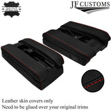 RED STITCH PHONE ARMREST PADS+BASE LEATHER COVERS FOR BMW E38 7 SERIES 94-01
