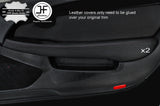 BLACK STITCH  2X FRONT DOOR ARMREST LEATHER COVERS FITS LEXUS SC 430 SC 01-09