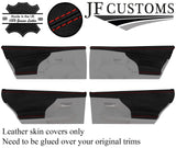 RED STITCH LEATHER 4X DOOR CARD TRIM + CAPPING COVERS FOR TOYOTA PRIUS V 11-21