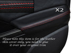 RED STITCH 2X FRONT DOOR ARMREST SKIN COVERS FITS HONDA CIVIC SE SE-T EX 12+