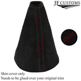 DARK RED STITCH SUEDE GEAR GAITER FITS VAUXHALL OPEL VX220 SPEEDSTER 00-07