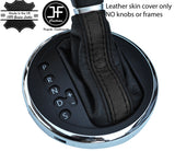 BLACK & BLACK STRIPE AUTO AUTOMATIC LEATHER GEAR GAITER FOR VW T5 TRANSPORTER
