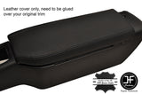 BLACK STITCH REAL LEATHER ARMREST LID COVER FITS MAZDA MX5 MK2 1998-2000