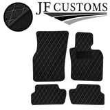 WHITE DIAMOND STITCH VINYL 4X TAILORED FLOOR CARPETS FOR BMW MINI F56 13-21 JF1