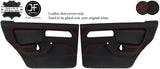 RED STITCH 2X REAR DOOR CARD LEATHER COVERS FOR FORD SIERRA RS COSWORTH JF1