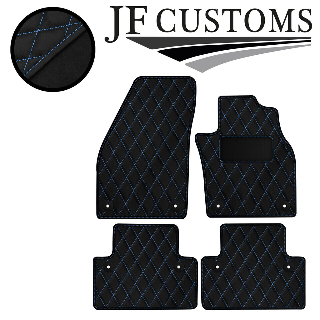 L BLUE DIAMOND STITCH VINYL 4XTAILORED FLOOR CARPET FOR VOLVO C30 AUTO 06-13 JF1
