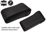 RED STITCH TOP GRAIN REAL LEATHER ARMREST COVER FOR MERCEDES W124 93-96