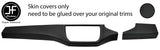 BLACK STITCH DASH TRIM KIT CARBON VINYL COVERS FOR SEAT IBIZA MK5 V 17-20