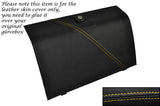 YELLOW STITCHING FITS TRIUMPH TR7 TR8 GLOVE BOX LID REAL LEATHER SKIN COVER ONLY