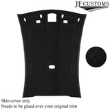DSG2 BLACK DIAMOND STITCH LUXE SUEDE HEADLINER COVER FOR FORD FIESTA MK2 83-89