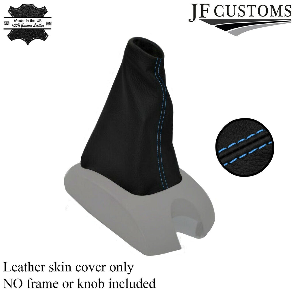 FITS RENAULT TWINGO 2006+ GEAR GAITER LEATHER blue stitch CUSTOM NEW MADE IN UK
