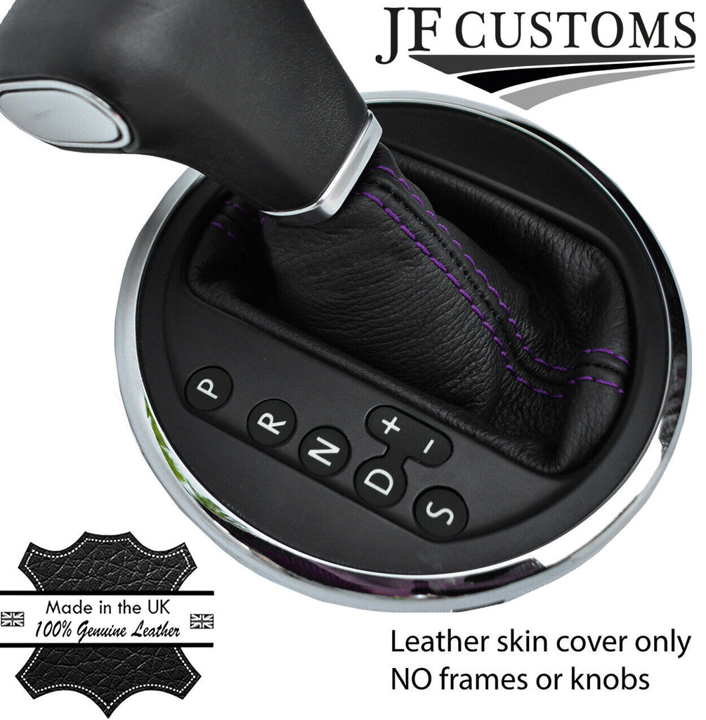 FITS VW T5 TRANSPORTER AUTOMATIC GEAR GAITER purple stitch CUSTOM NEW MADE IN UK