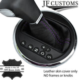 FITS VW T5 TRANSPORTER AUTOMATIC GEAR GAITER purple stitch CUSTOM NEW MADE IN UK
