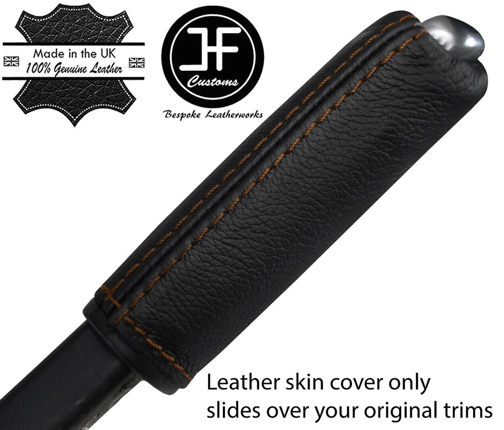 BROWN STITCH HANDBRAKE HANDLE LEATHER COVER FITS RENAULT MEGANE MK3 08-16