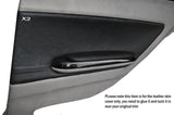 BLACK STITCH 2X REAR DOOR CARD TRIM LEATHER COVERS FITS BMW E46 COUPE 1998-2005