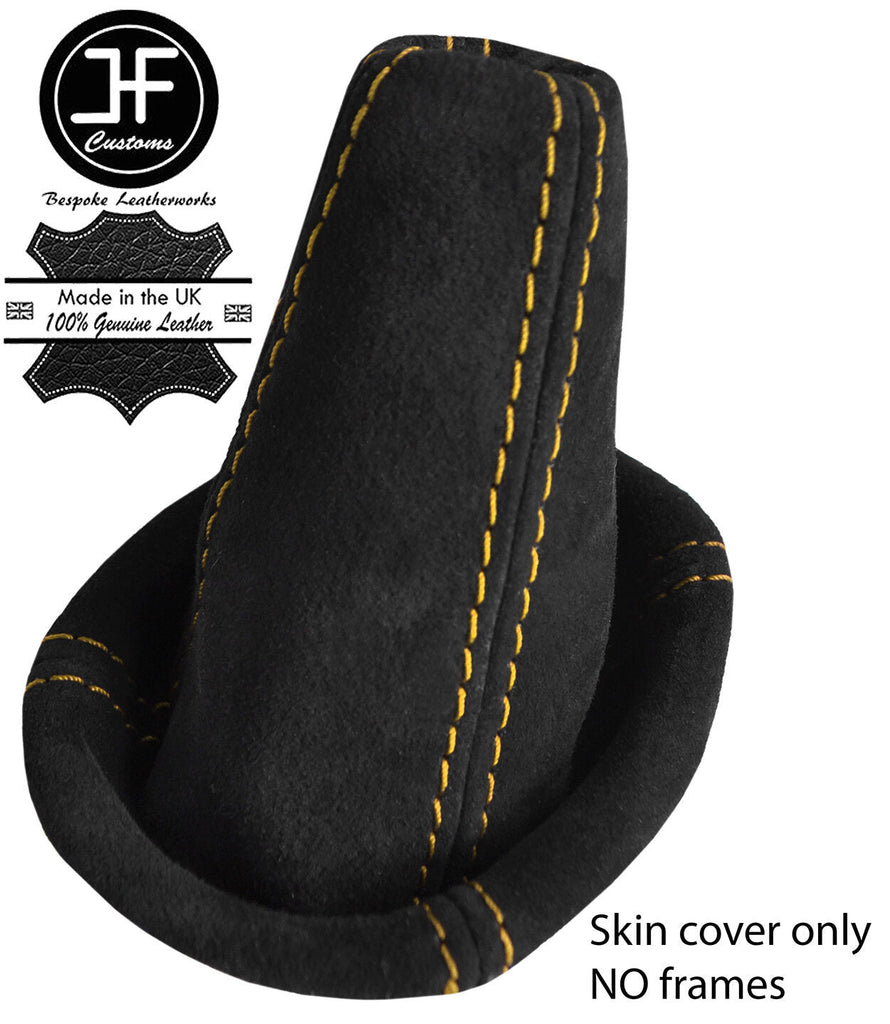 YELLOW STITCHING REAL SUEDE GEAR GAITER FOR LOTUS ELISE EXIGE S2 2004-2006