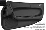 BLACK STITCH 2X DOOR CARDS LEATHER SKIN COVERS FITS MAZDA RX7 FD3S 1992-2002 JF1