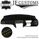 YELLOW STITCH ITALIAN LEATHER DASH DASHBOARD COVER FITS VW POLO 6R 2009-2014