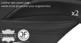 BLACK STITCH 2X REAR DOOR ARMREST LEATHER COVERS FOR BMW F21 2011-2017 3 DOOR