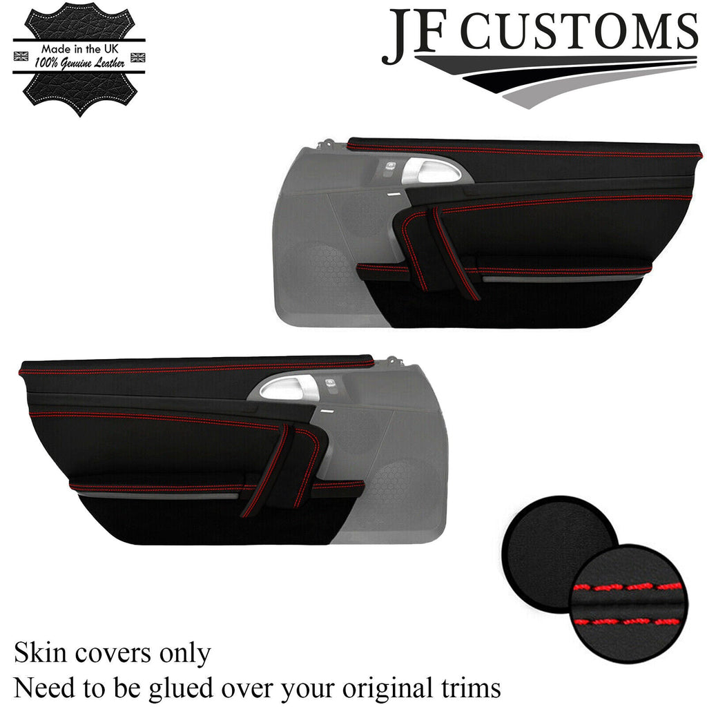RED STITCH DOOR CARD TRIM KIT NAPPA LUXE COVERS FOR PORSCHE CARRERA 911 997