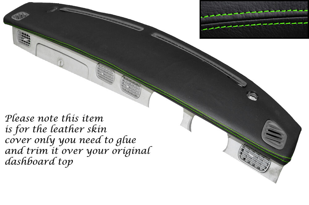 GREEN STITCH TOP DASH DASHBOARD LEATHER SKIN COVER FITS NISSAN FIGARO CUSTOM NEW