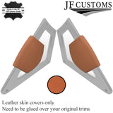 BEIGE LEATHER 2X CONSOLE KNEE PAD TRIM COVERS FOR AUDI TT MK1 1998-2006