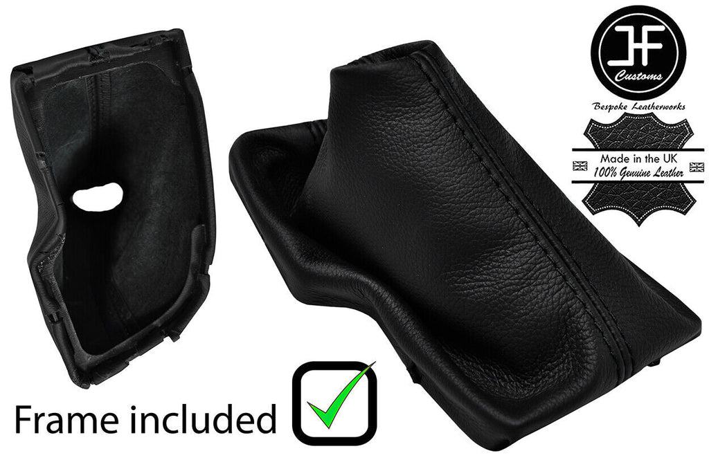 BLACK STITCH LEATHER AUTOMATIC GEAR GAITER+PLASTIC FRAME FOR SAAB 9-5 95 10-12