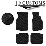 WHITE DIAMOND STITCH VINYL 4X TAILORED FLOOR CARPETS FOR MITSUBISHI EVO 4 5 6