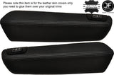 BLACK STITCH 2X REAR DOOR ARMREST LTHR COVER FITS MERCEDES C124 E CLASS COUPE