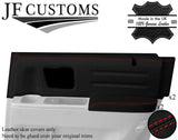 RED STITCH LEATHER 2X REAR DOOR TRIM+ARMREST COVERS FOR HONDA RIDGELINE 06-14
